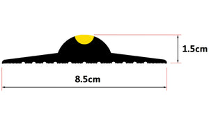 Abbildung zeigt die Abmessungen einer abgedichteten 1.5cm Garagentor-Sprungfeder. 